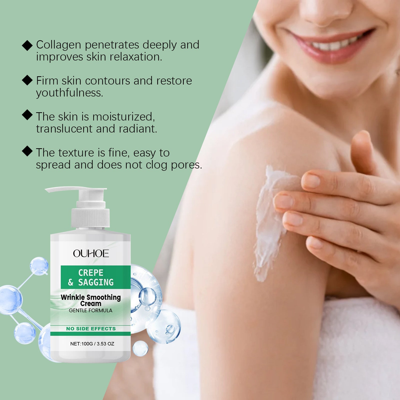 Skin Firming Cream Hydrating, Smoothing Fine Lines Nourishing, Firming, Moisturizing, Caring And Massaging Body Cream - Korvel
