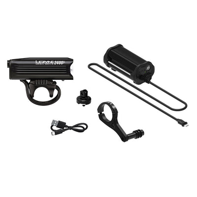 Lezyne Mega Drive 2400+ Loaded Light Avant - Noir