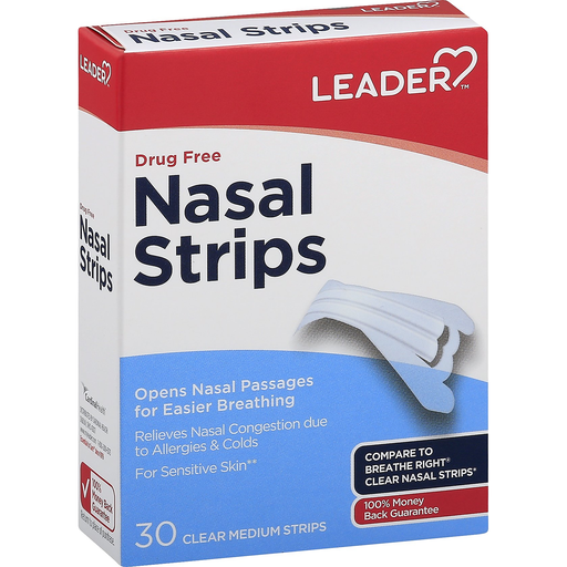 Leader Medium Clear Nasal Strips