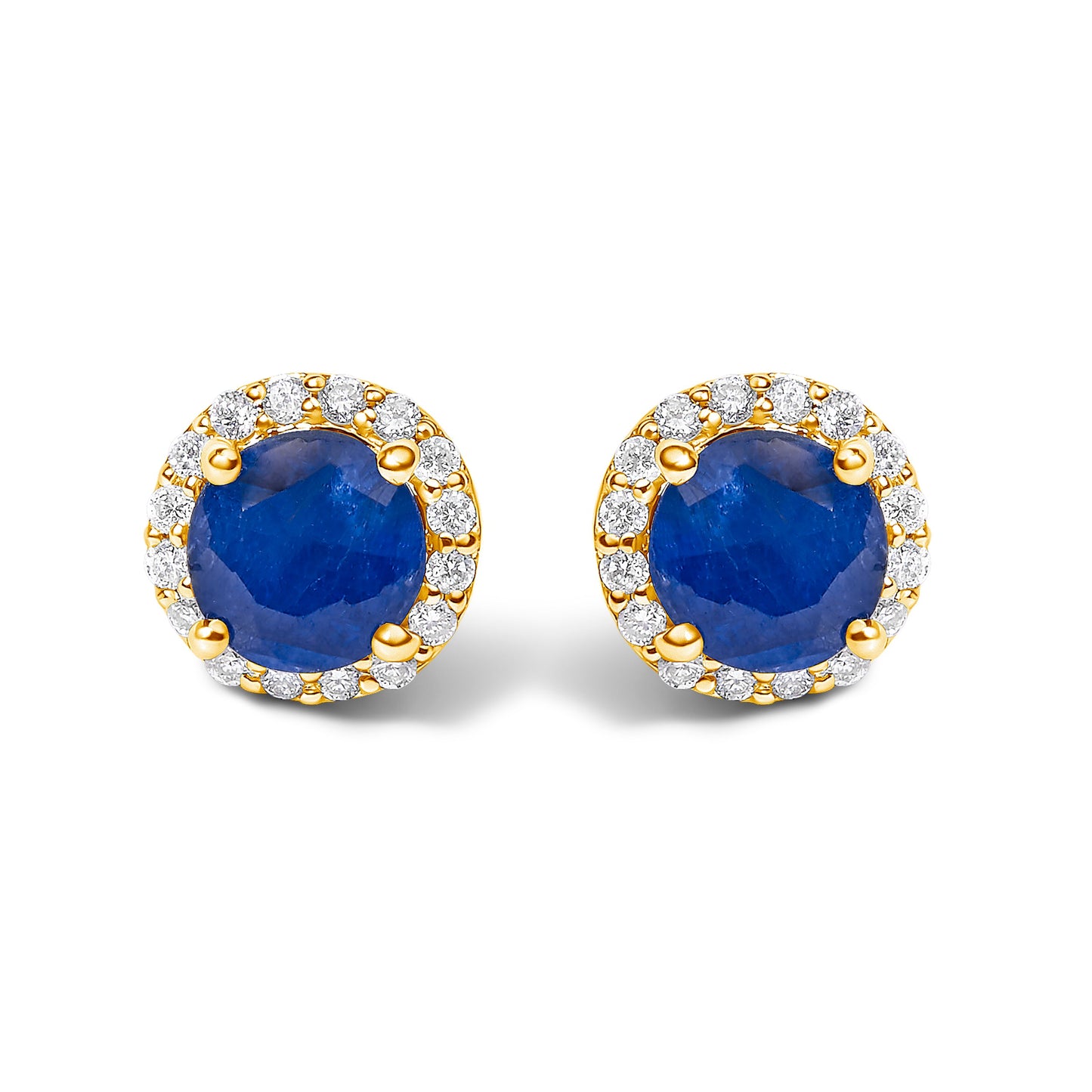 Boucles d'oreilles en or blanc 10K avec améthyste violette et halo de diamants