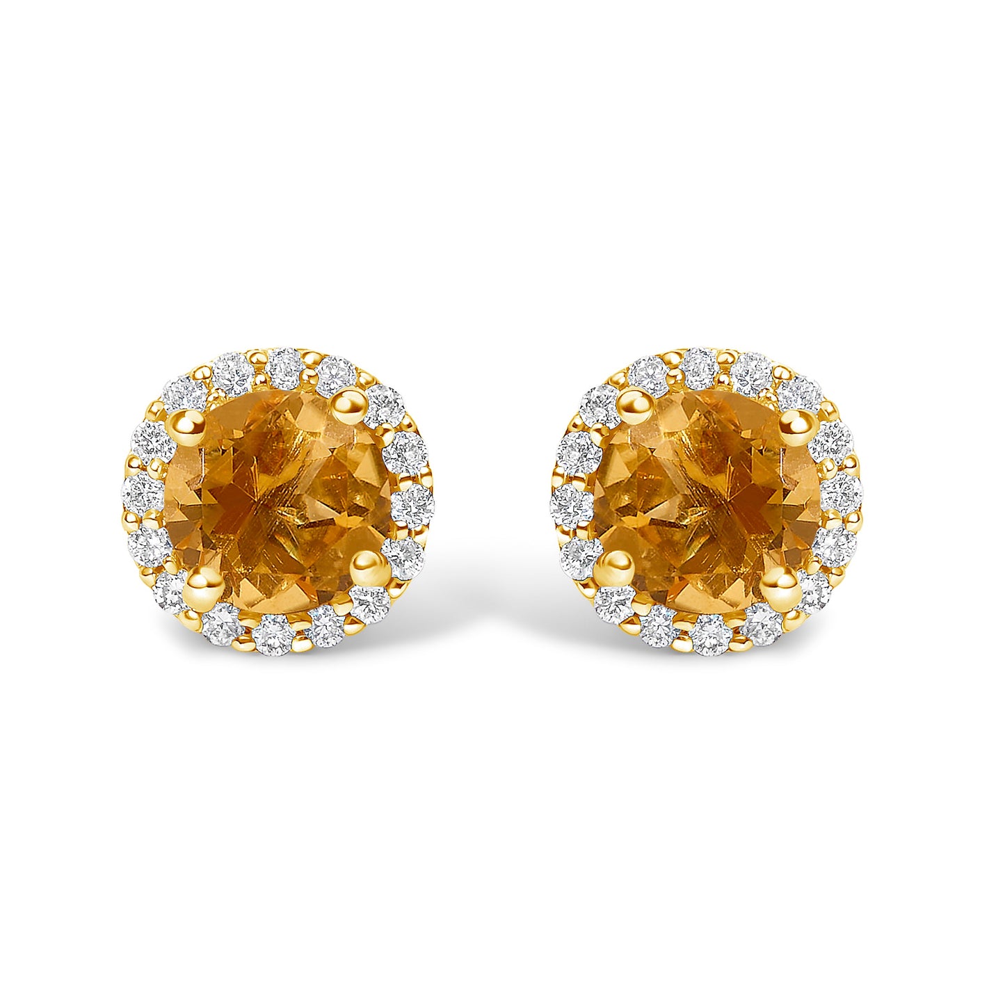 Boucles d'oreilles en or blanc 10K avec améthyste violette et halo de diamants