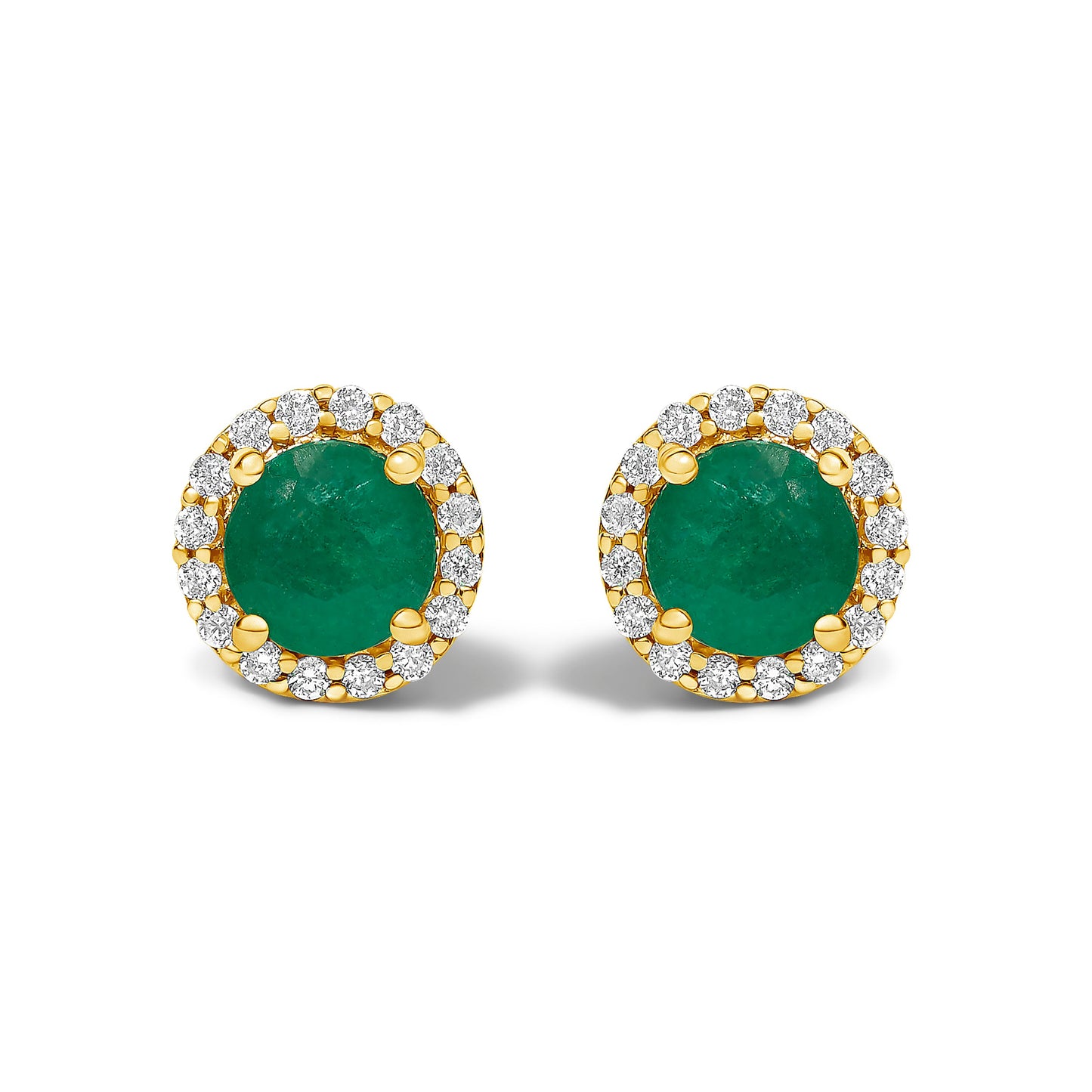 Boucles d'oreilles en or blanc 10K avec améthyste violette et halo de diamants