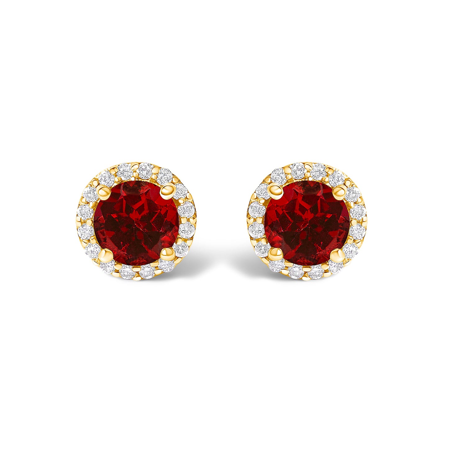 Boucles d'oreilles en or blanc 10K avec améthyste violette et halo de diamants