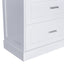 Tall Bathroom Storage Cabinet, Cabinet with Two Doors and Drawers, Adjustable Shelf, MDF Board, White - Korvel