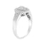 .925 Sterling Silver Pave Set Round-Cut Diamond Halo Cocktail Ring - Size 7