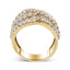 Bague de croisement en diamant 10K or jaune 3.0 Cttw - Taille 7