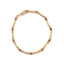 10K Yellow Gold Ruby and Diamond Bar Bracelet - Size 7"