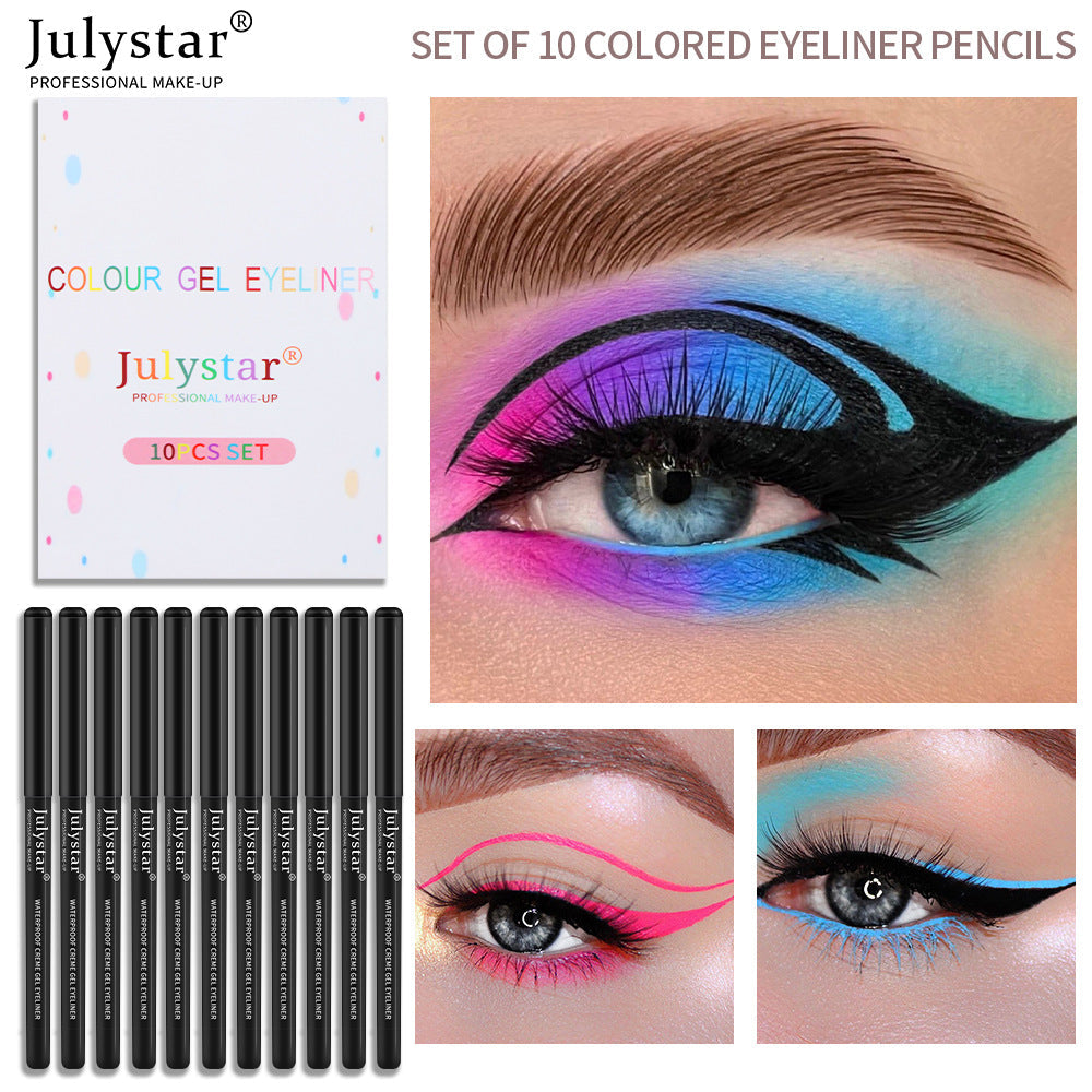 New Set Of Eyeliner Pencil Waterproof And Oil-Proof Non-Smudge Eyeliner Gel Pencil - Korvel