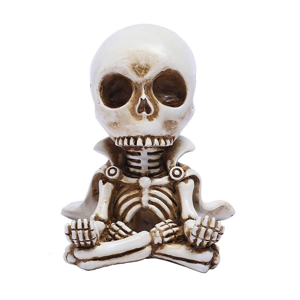 Cloak meditation small skull car ornament - Korvel