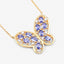 1.86 Carat Genuine Tanzanite & White Zircon Necklace in Sterling Silver