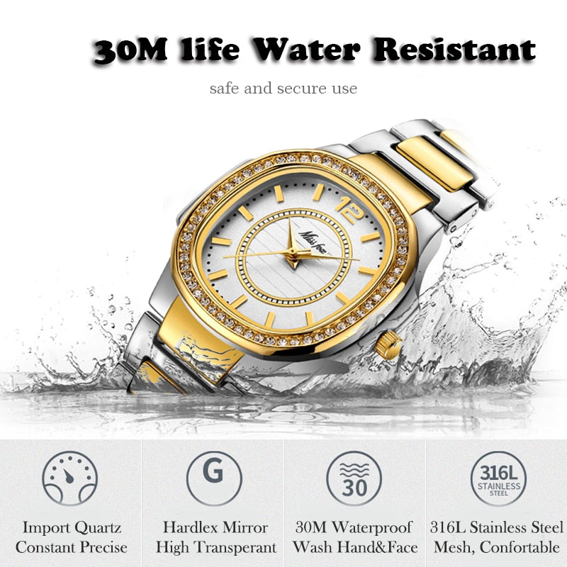 Missfox 2549 Women Watches Women Fashion Watch Geneva Designer Ladies Watch Luxury Brand Diamond Quartz Gold Wrist Watch Gifts For Women - Korvel