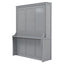 Queen Size Murphy Bed with a Shelf, Gray - Korvel