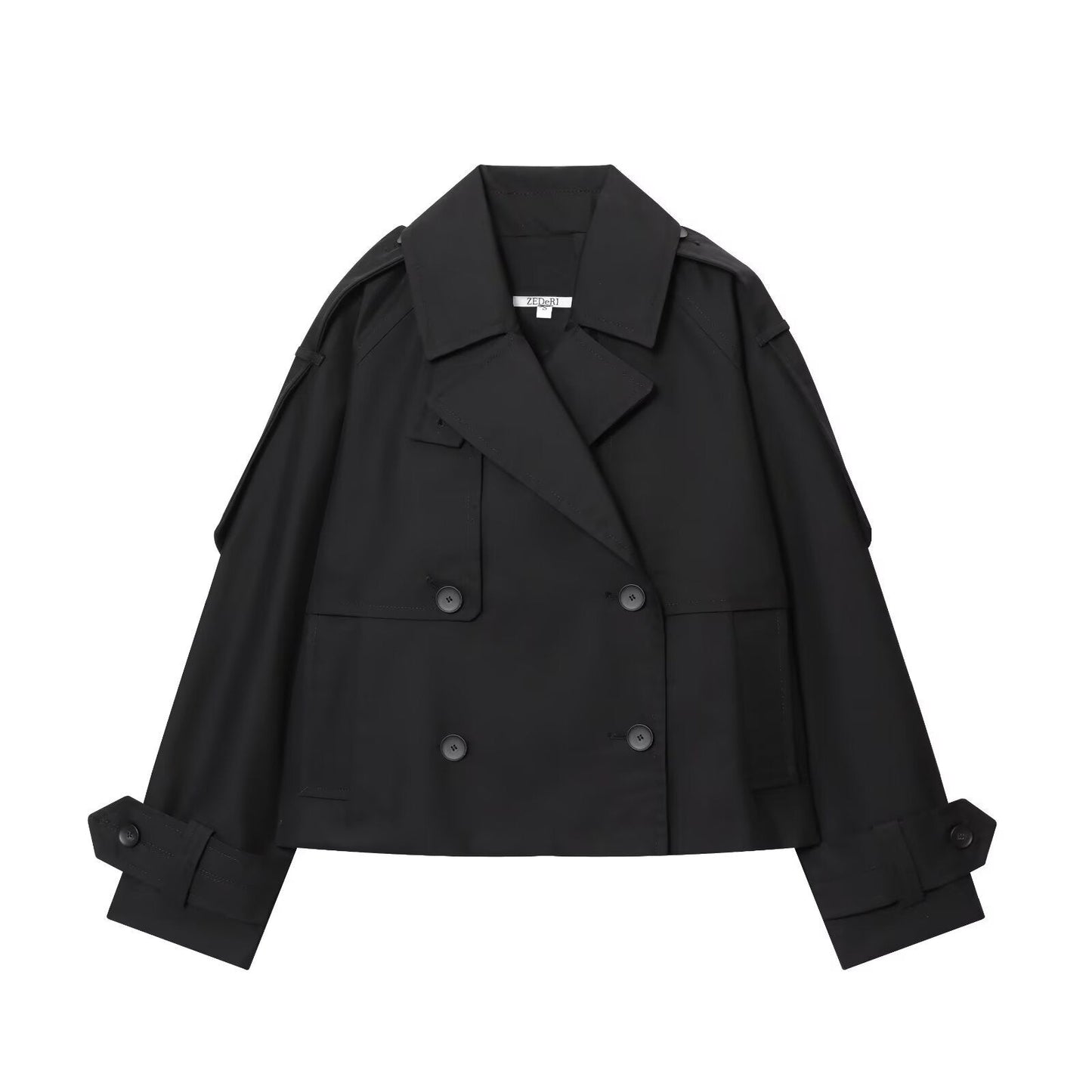 Chic Water-Repellent Short Trench Coat