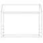 House Platform Bed with Roof and Chimney Design,White - Korvel