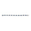 14K White Gold Vintage-Inspired Blue Sapphire & Diamond Bracelet