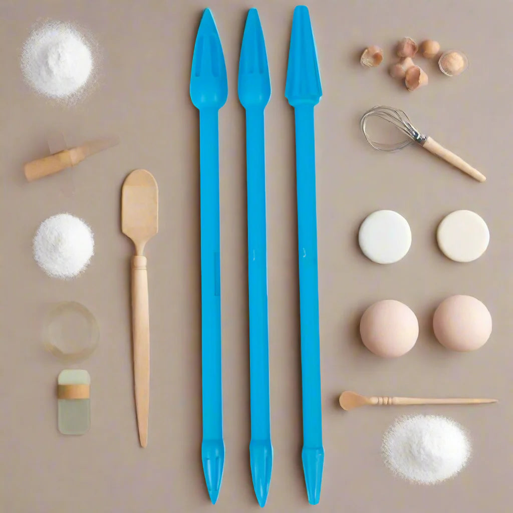 Juego de herramientas de rizo Ateco 4201 de 3 piezas para detalles elegantes en fondant
