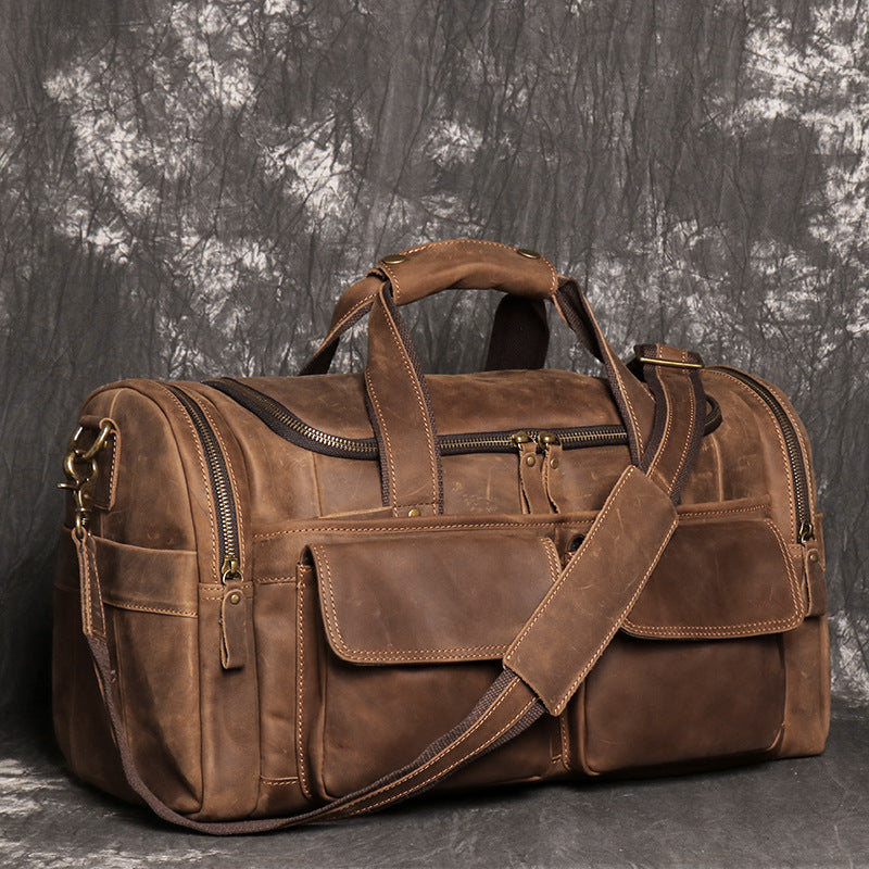 Genuine Crazy Horse Leather Hand Luggage Bag