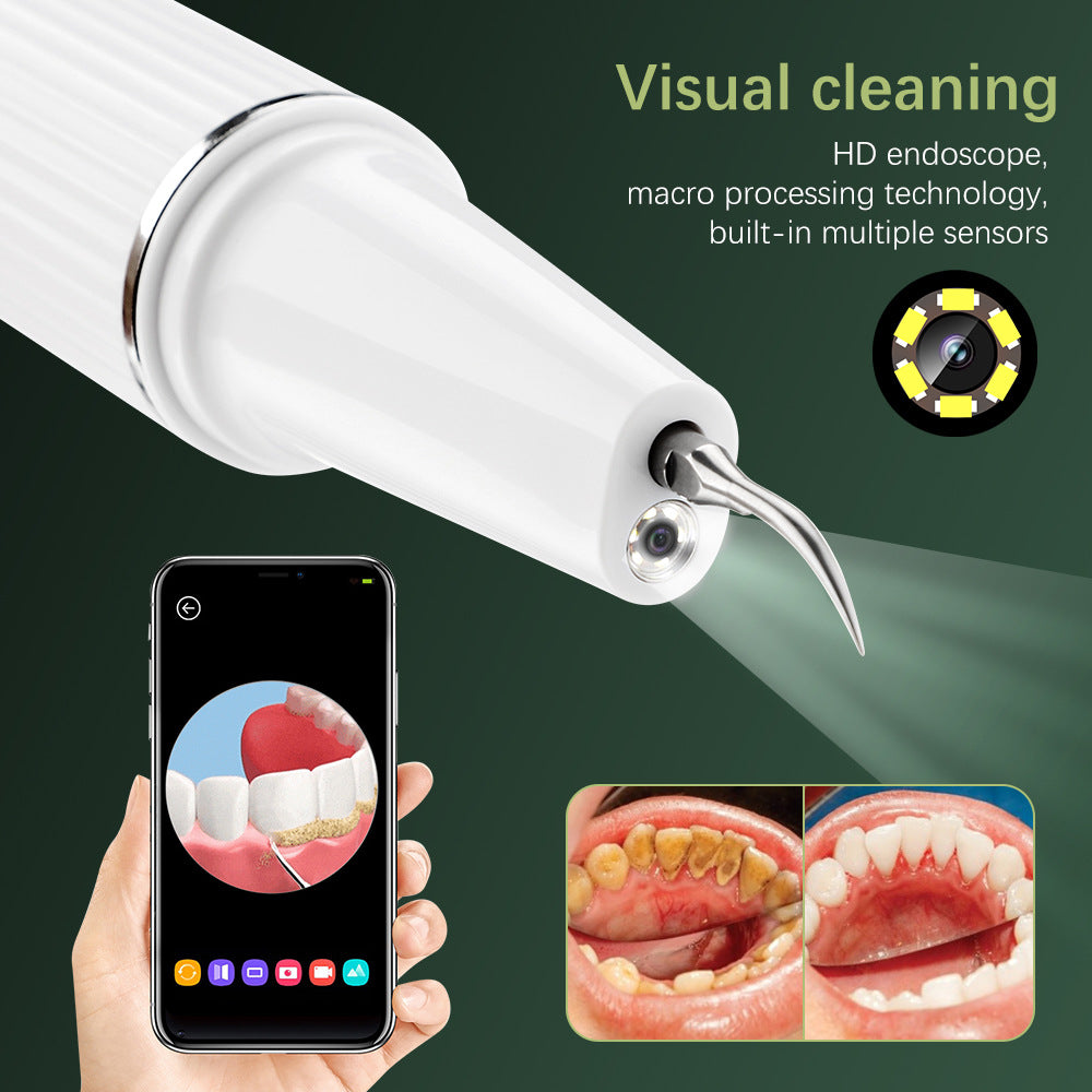 3-Speed Visible Ultrasonic Electric Tooth Cleaner Tooth Cleaning Beauty Instrument To Remove Tartar And Calculus Tooth Cleaning Device - Korvel