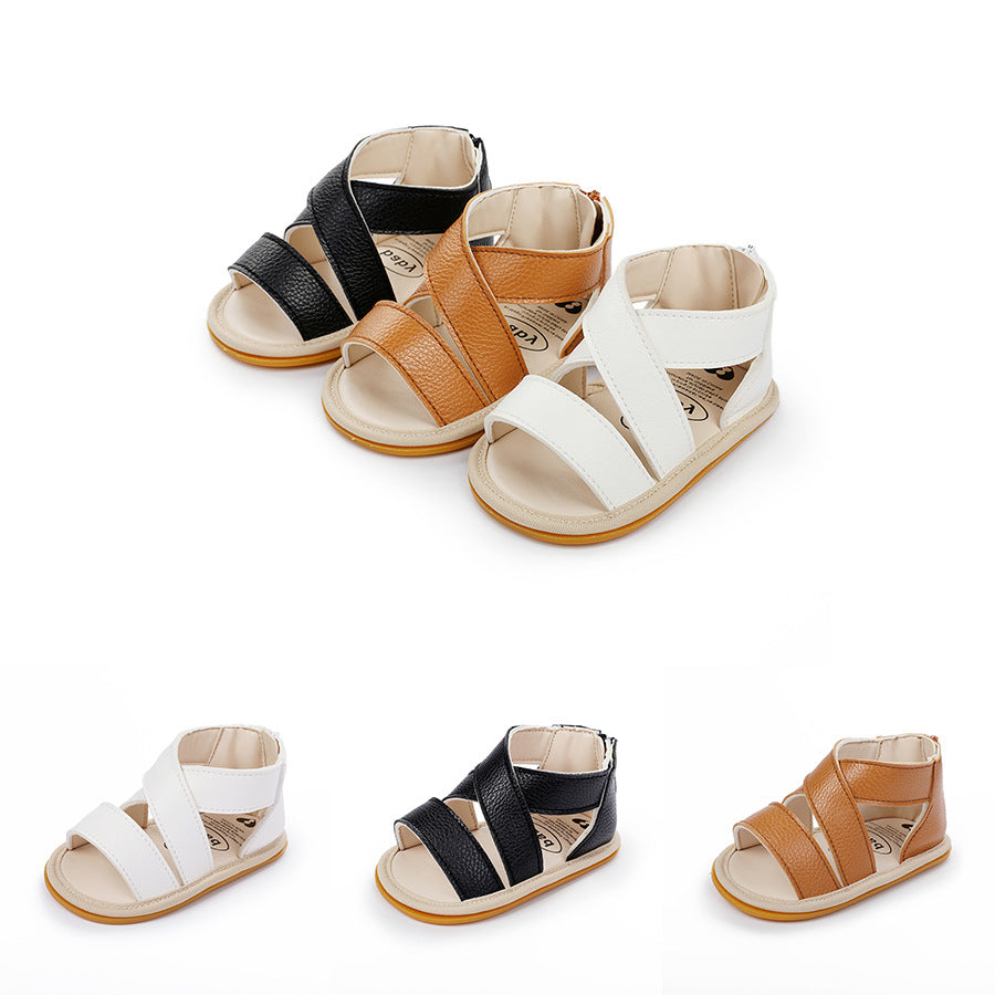 Baby Boy Summer Sandals Rubber Sole Breathable Toddler Shoes 0-3-6-9-12 Months Shoes - Korvel