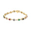 Bracelet Halo en Diamants et Multi-Gemmes en Or Jaune 14K