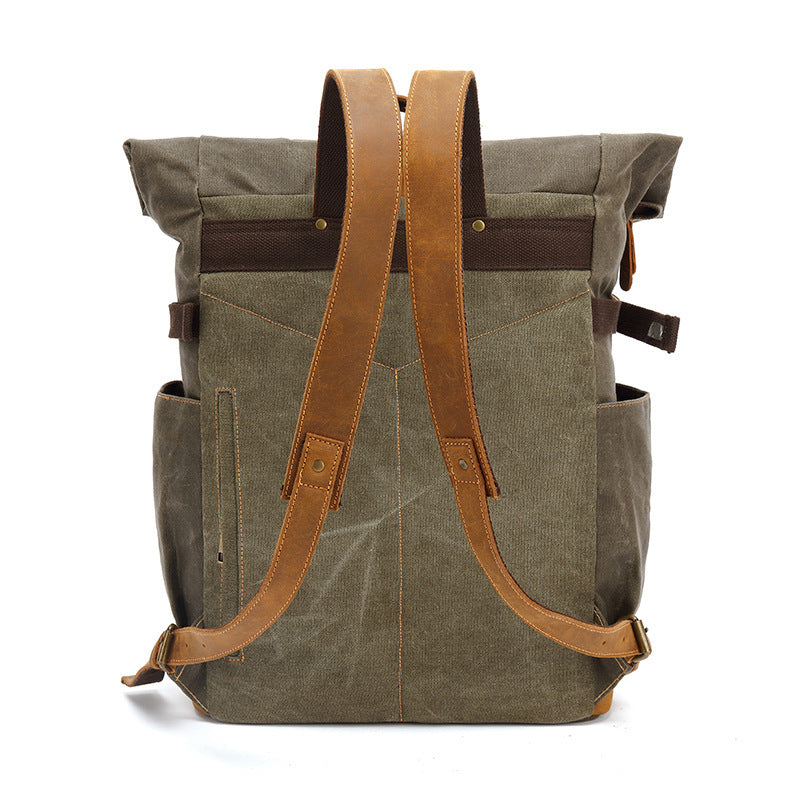 Premium Crazy Horse Leather Laptop Backpack for Travel