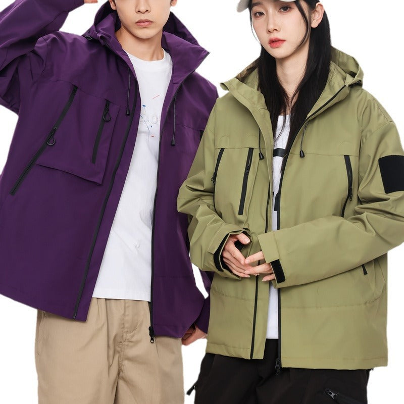 Veste coupe-vent extérieure pour couples pour hommes et femmes