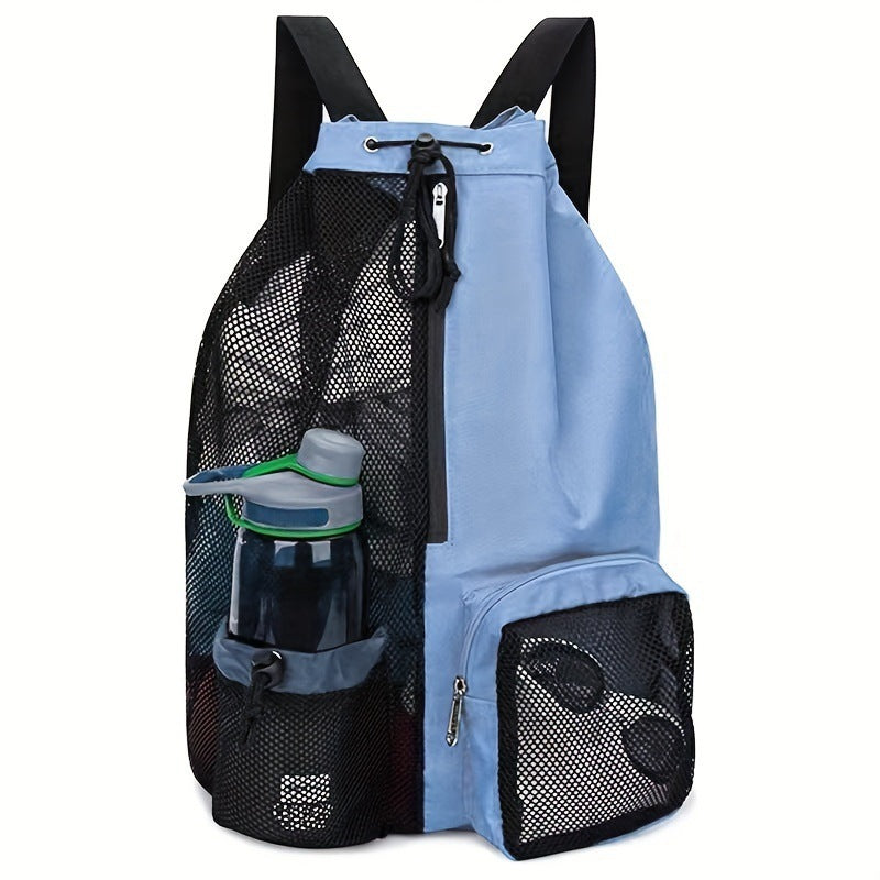 Sac à dos en maille avec cordon de serrage pour aventures à la plage