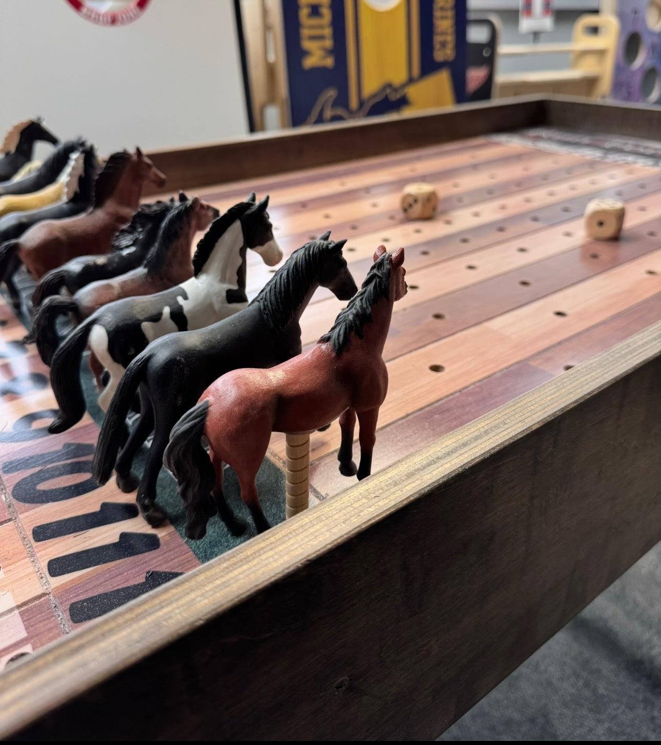 Jumbo Horse Game with Stained Rails - Korvel