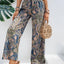 Printed Wide Leg Pants - Korvel