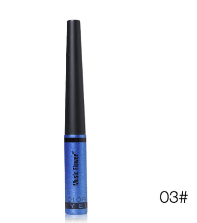 Music Flower Brand 6 Color Shimmer Liquid Eyeliner Pen Brightening Eyes Makeup Eye Liner Pencil Waterproof Quick Drying Eyelid - Korvel