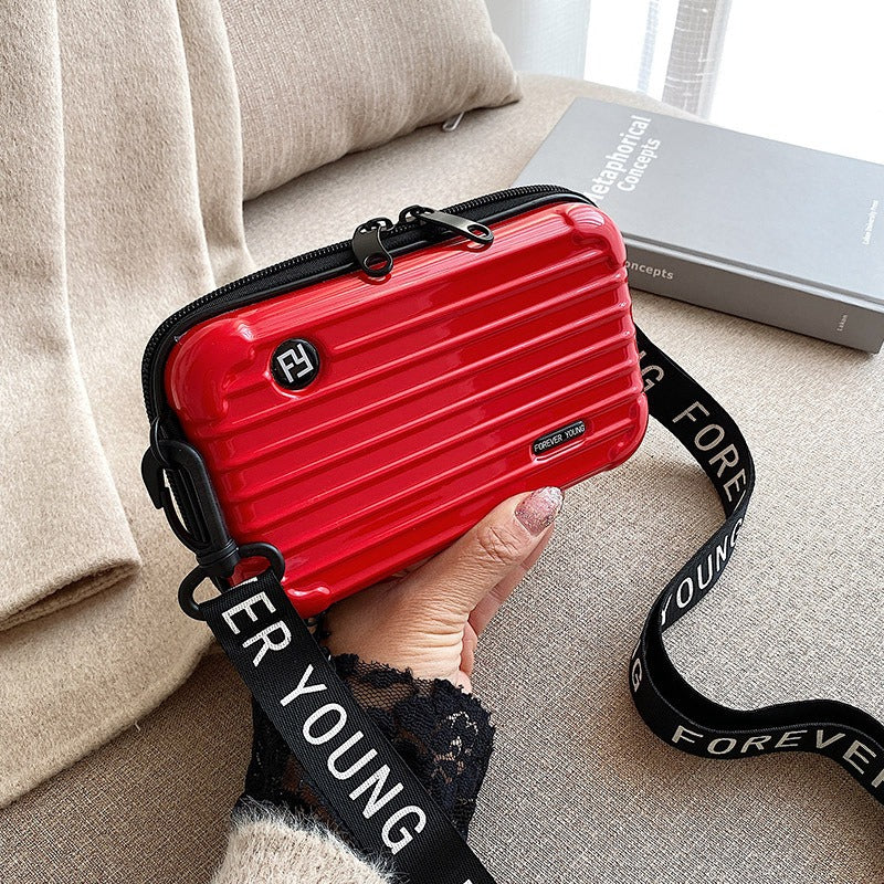 PC hard shell toiletry bag 7-inch shoulder crossbody bag hand storage bag suitcase small bag - Korvel