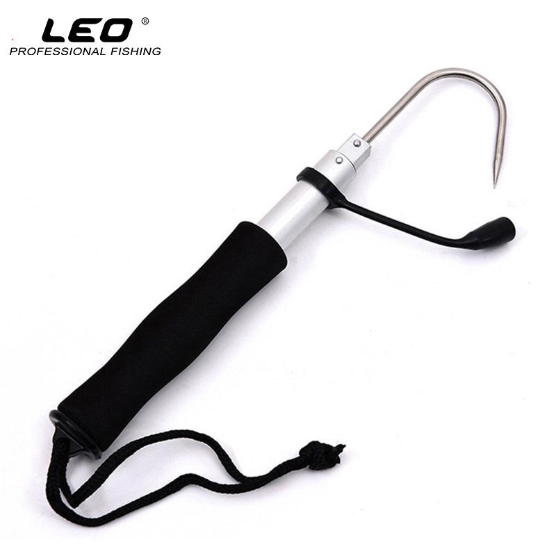 LEO 60cm Telescopic Fishing Gaff Hook Stainless Stee - Korvel