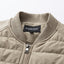 Color-Blocked Cotton-Padded Bomber Jacket for Men