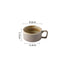 Juego de Taza de Café y Plato de Cerámica Artesanal Gruesa