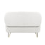 Ivory White Storage Ottoman Bench with Gold Legs