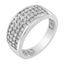 Anillo de Compromiso de Diamante Corte Redondo en Oro Blanco de 14K - Talla 6-1/2