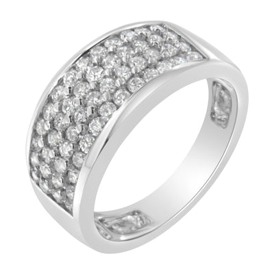 14K White Gold Round Cut Diamond Engagement Ring - Size 6-1/2