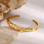 Stainless Steel Inlaid Rhinestone Cutout Bracelet