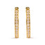 Pendientes de aro de diamantes de oro amarillo de 10K con 1/2 cttw de diamantes