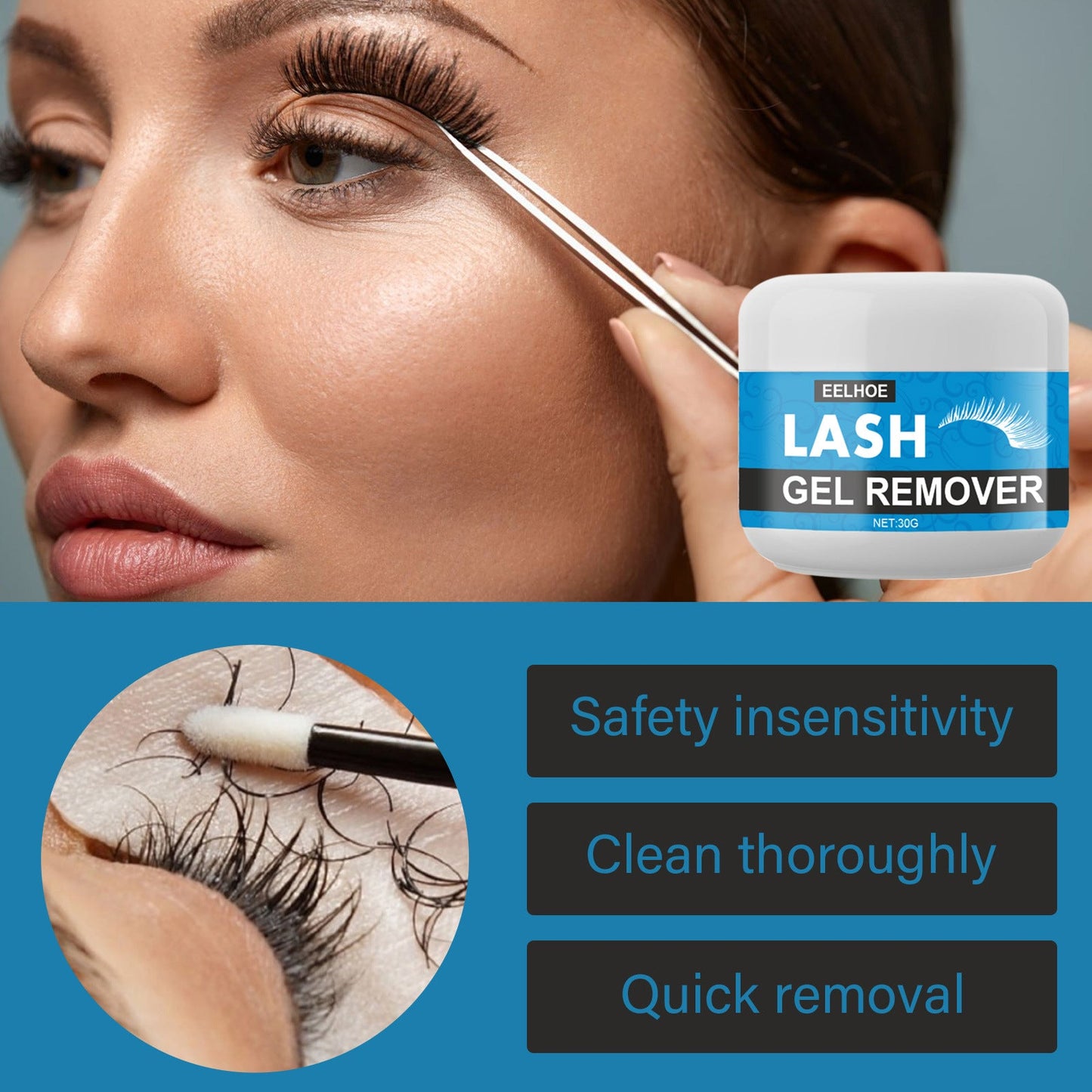 Mascara Remover, False Eyelash Grafting Eyelash Removing Glue Removing Cream - Korvel