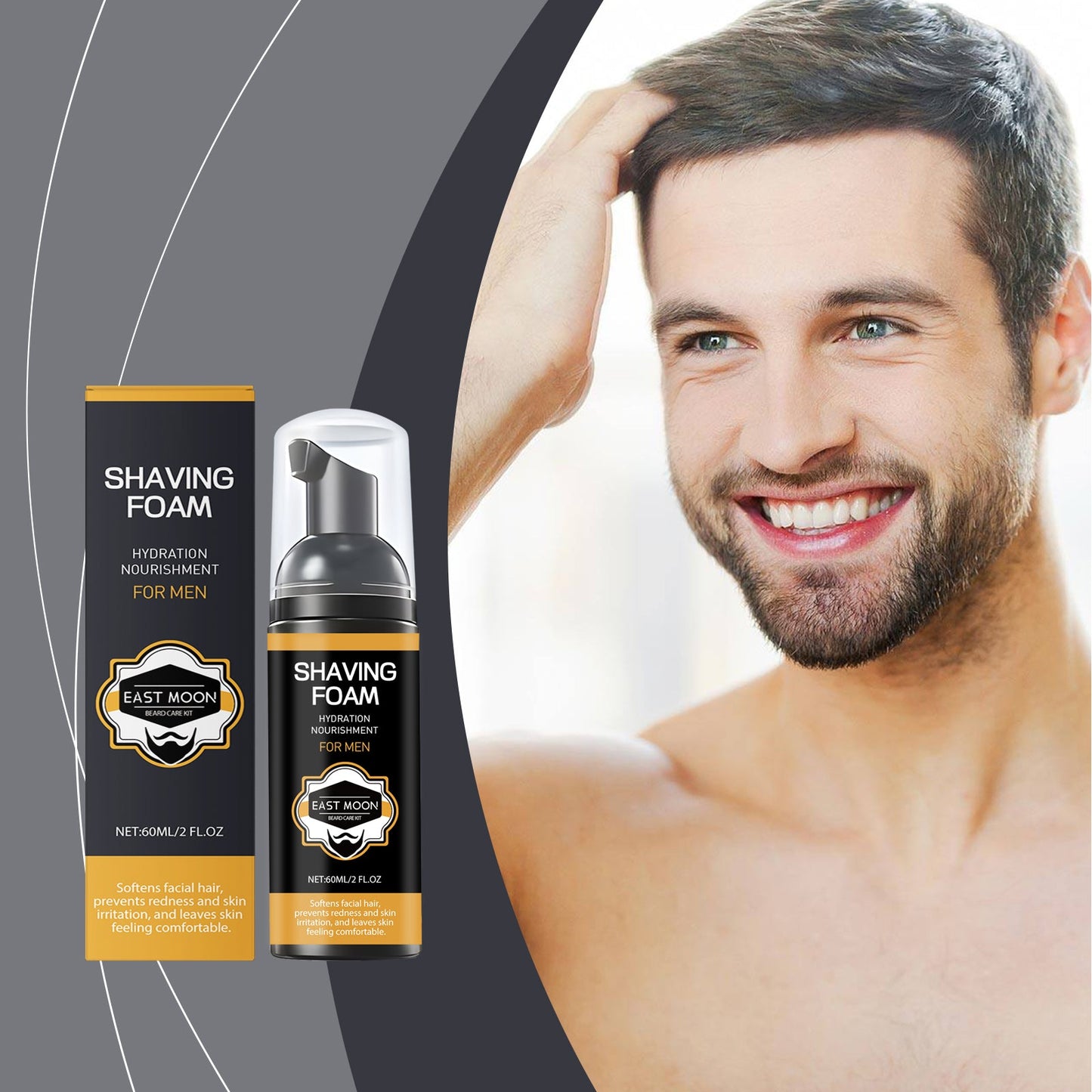 Hydratant doux pour les poils du visage pour hommes