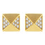 Boucles d'oreilles en diamant pyramide en or jaune 14K