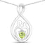 Pendentif en argent sterling .925 avec péridot véritable de 0,15 carat