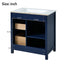 30-Inch Blue Bathroom Vanity with Ceramic Sink and Ample Storage - Ideal Choice for Small Bathrooms - Korvel