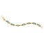 14k Yellow Gold Malachite Paperclip Gem Link Bracelet
