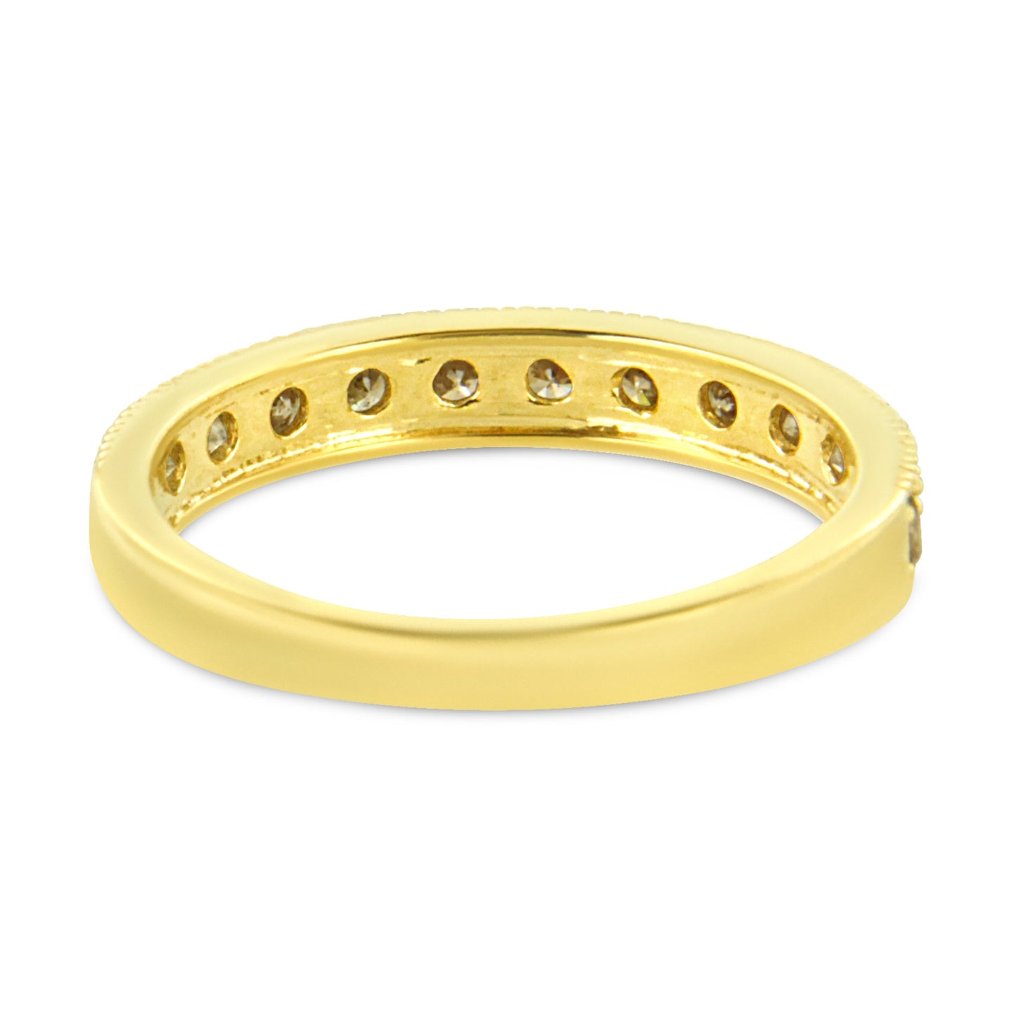 IGI Certified 1/2 Cttw Diamond 10K Yellow Gold Band Ring - Size 7