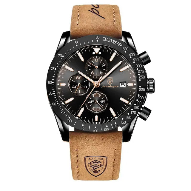 Multi-Functional Waterproof Night Light Men's Quartz Watch