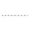10K White Gold Oval Green Emerald & Diamond Bracelet