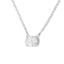 Pendentif en diamant oval cultivé en laboratoire en or blanc 14k certifié IGI 1/2 cttw