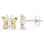 0.88 Carat Genuine Citrine Sterling Silver Earrings